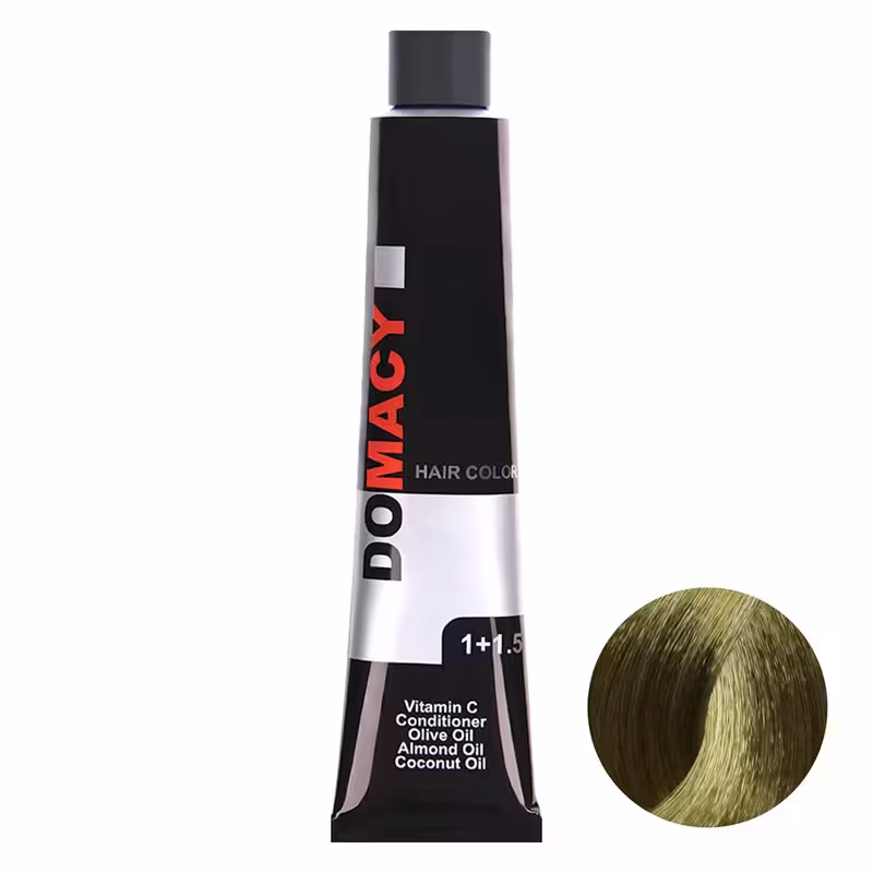 رنگ مو دوماسی سری زیتونی شماره 8.8 حجم 120 میلی لیتر رنگ بلوند زیتونی روشن