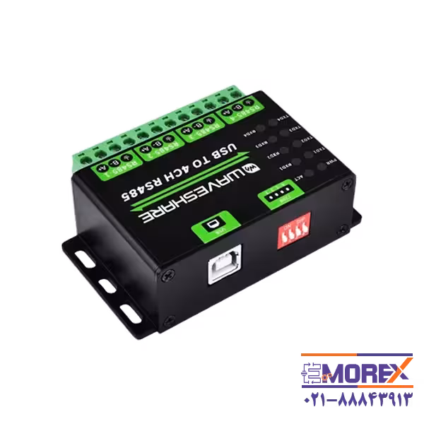 مبدل صنعتی USB به سریال ویوشیر | WAVESHARE مدل USB TO 4CH RS485