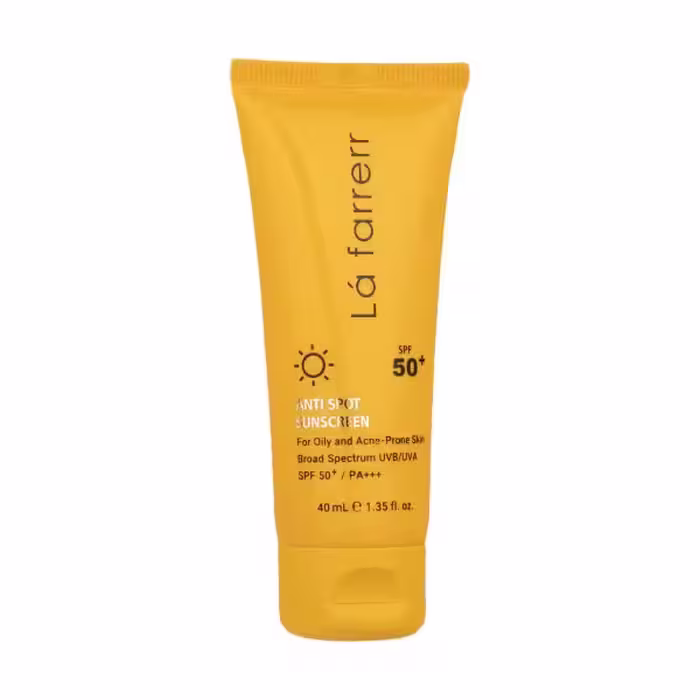 کرم ضدآفتاب و ضدلک بی‌رنگ لافارر مدل SPF50، مناسب پوست‌های چرب، حجم 40 میلی‌لیتر