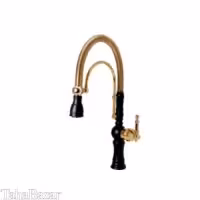 شیرظرفشویی مدل بیزانس فنری مشکی طلایی