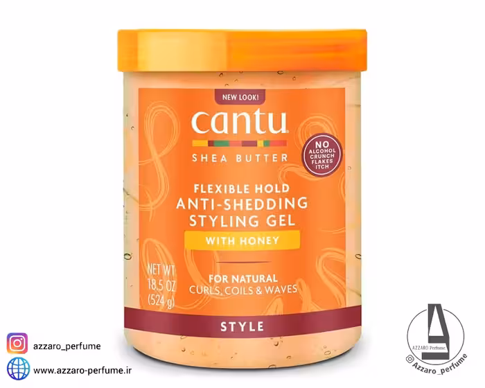 ژل حالت دهنده موی فر کنتو Cantu حاوی عسل و ضد ریزش حجم 524 گرم
