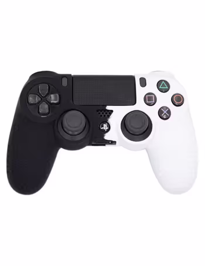 روکش محافظ آج‌دار دسته PS4 سیاه سفید