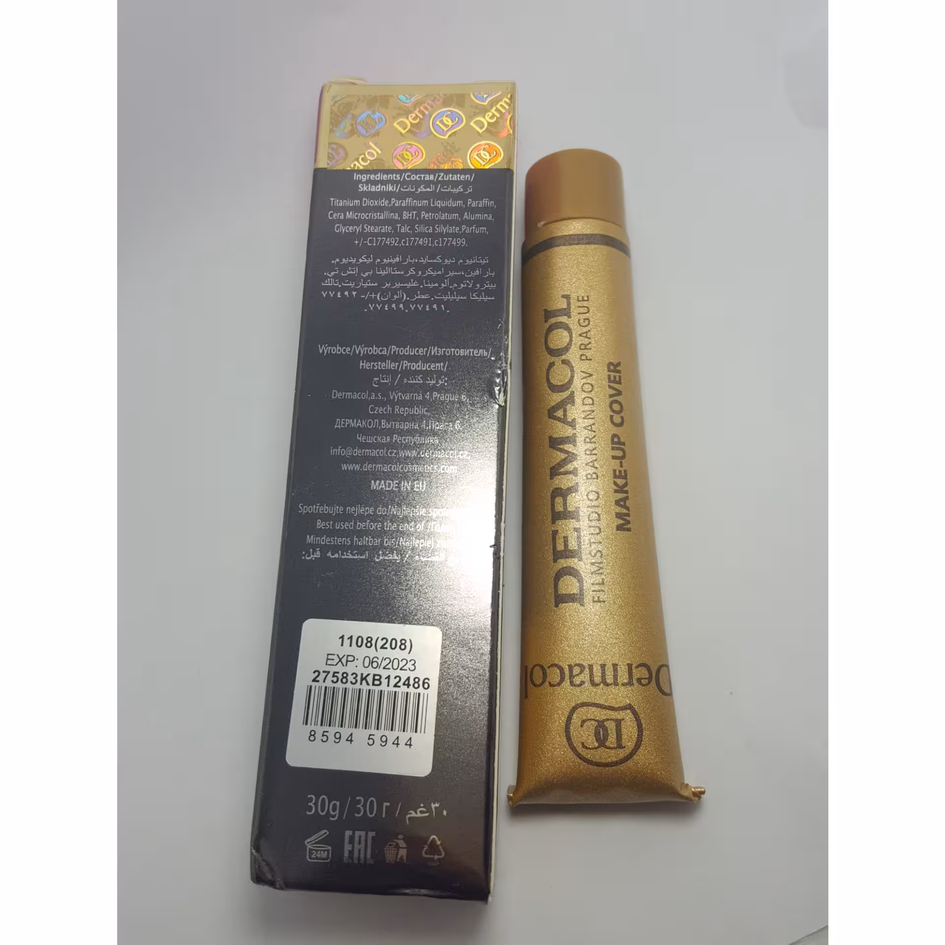 کرم پودر گریم و آرایشی درماکول dermacol شماره 208