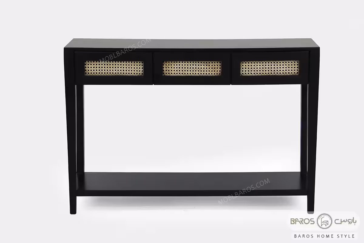 میز کنسول حصیری گندم مدل 1404
