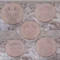 تابلو چوبی از حیوانات مناسب اتاق کودک خام و بدون رنگ  رنگاچوب