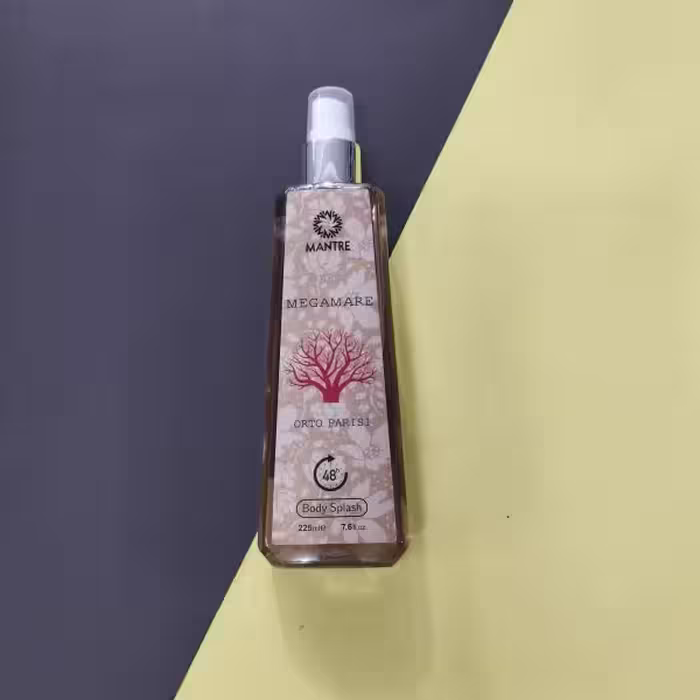 بادی اسپلش مردانه مانتره مدل مگاماره (megamare ) حجم 225 میلی لیتر Mantre Body Splash, Megamare Scent