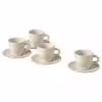 فنجان نعلبکی 70cc ایکیا مدل IKEA FARGKLAR 004.836.30 رنگ کرمی