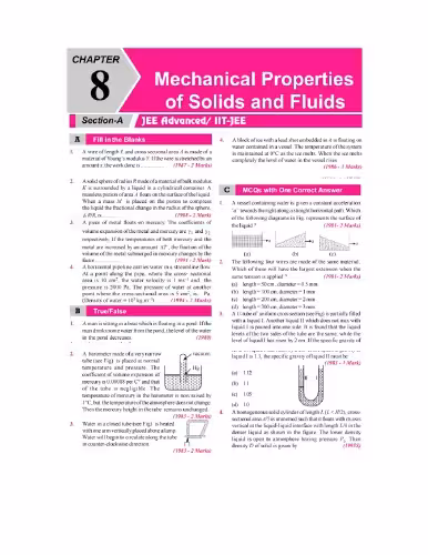 خرید و دانلود نسخه کامل کتاب Mechanical Properties of Solids and Fluids IIT JEE Chapter wise Solution 1978 to 2017 along with AIEEE IIT JEE main