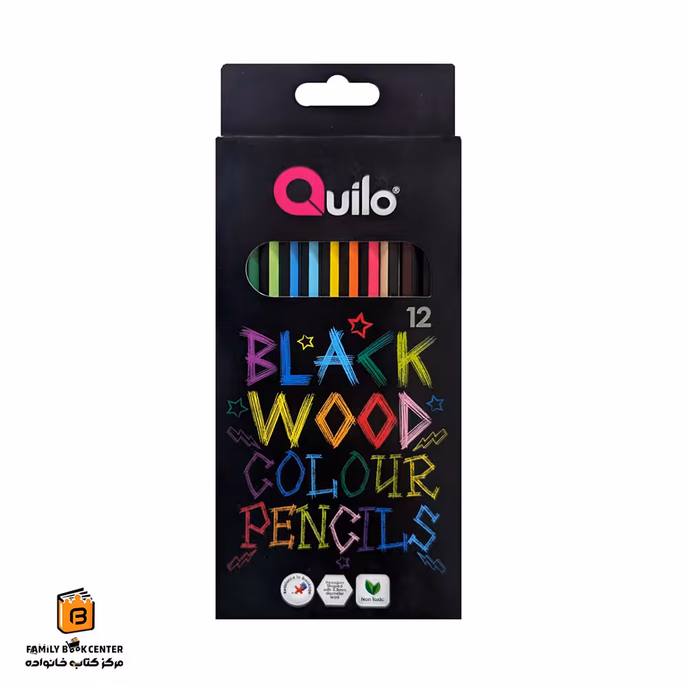 مدادرنگی 12 رنگ Black Wood کویلو (Quilo)