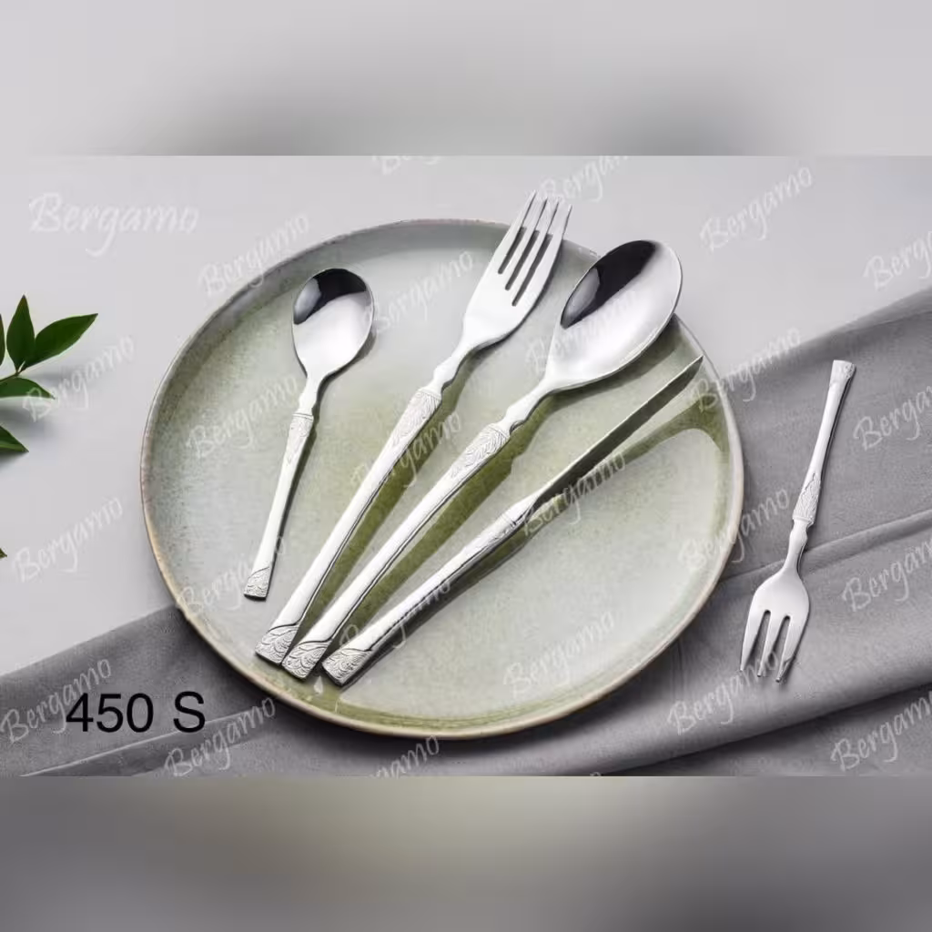 سرویس قاشق چنگال 52 پارچه 12 نفره برگامو مدل 450s