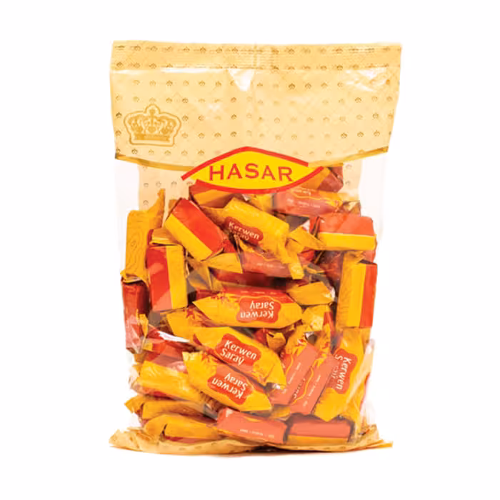 شکلات پذیرایی Kerven Saray هاسار با مغز بادام‌زمینی و روکش شکلاتی 1000 گرمی