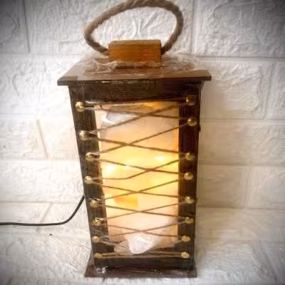 سنگ نمک فانوس معکب چراغ دار