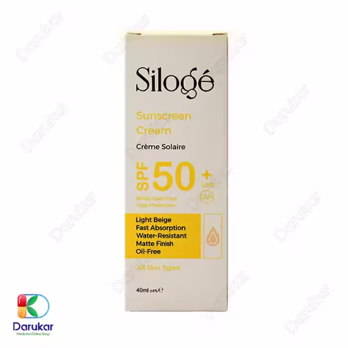کرم ضد آفتاب رنگی فاقد چربی سیلوژه SPF50