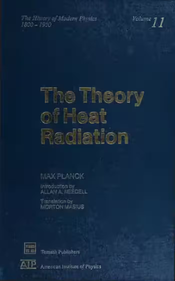 خرید و دانلود نسخه کامل کتاب The Theory of Heat Radiation