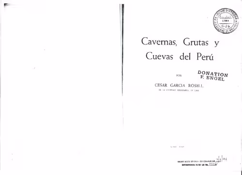خرید و دانلود نسخه کامل کتاب Cavernas, grutas y cuevas del Perú