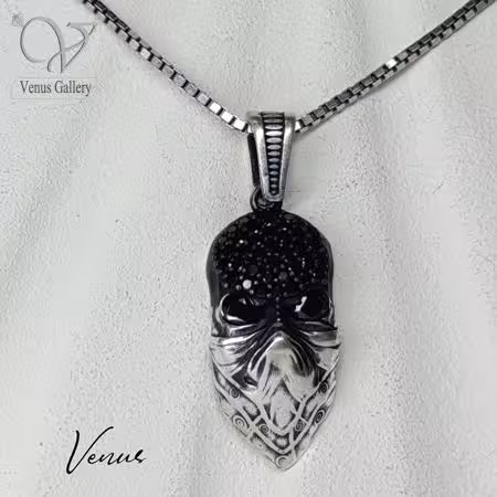 گردنبند اسکلت نقره یونیسکس(مناسب خانمها و آقایان جوان) کد 10481