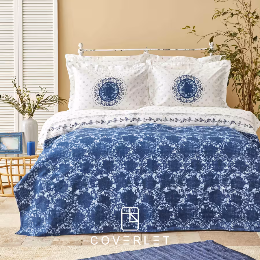 روتختی آبی طرح‌دار کاوری مدل Belina