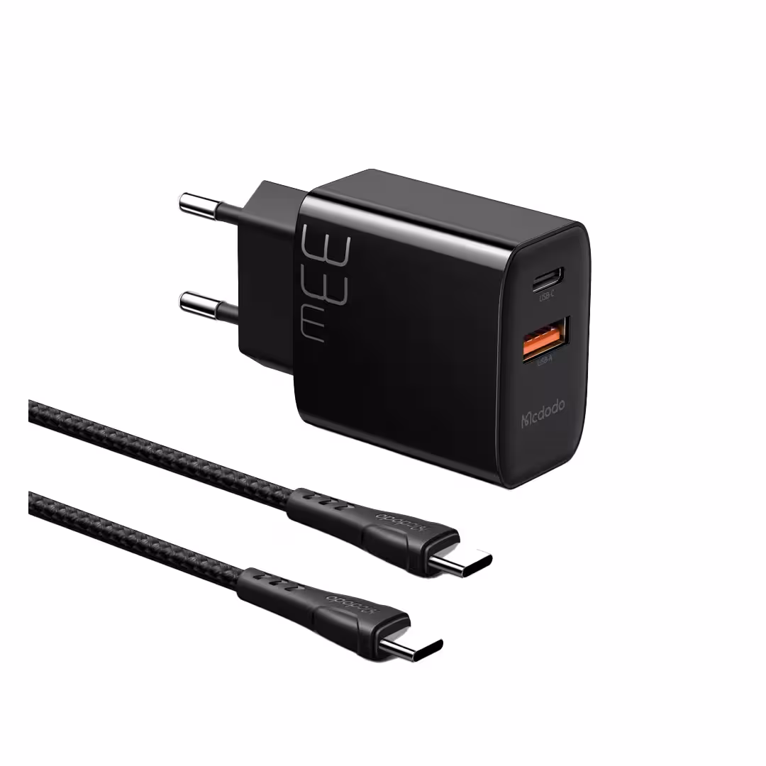 شارژر 33 وات 2 خروجی با کابل تایپ سی مک دودو Mcdodo 33W CH-0922