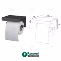 هولدر دستمال توالت رنگ مشکی مات سری E فانتونی S042