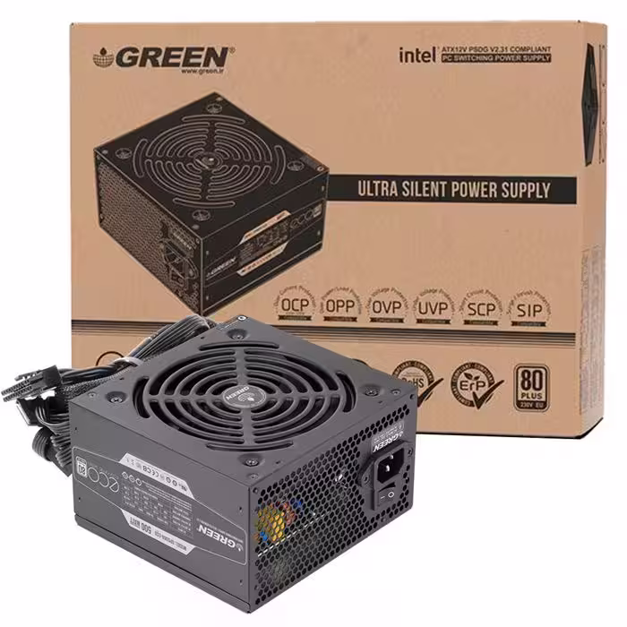 منبع تغذیه کامپیوتر گرین مدل GP500A-ECO