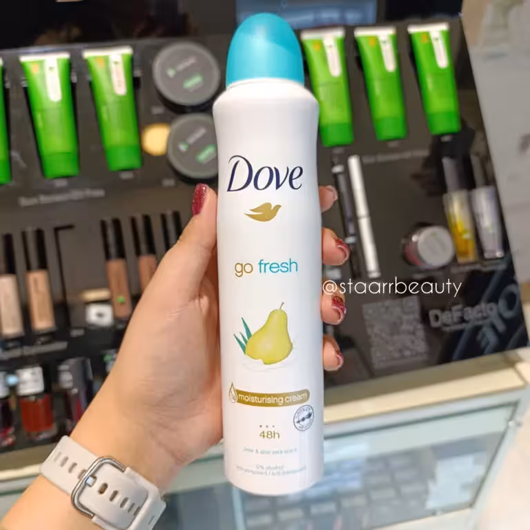 اسپری ضد تعریق زنانه داو در رایحه گلابی go fresh