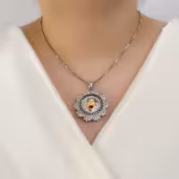 پلاک ورساچه کپی طلا زنانه نقره کد 20464