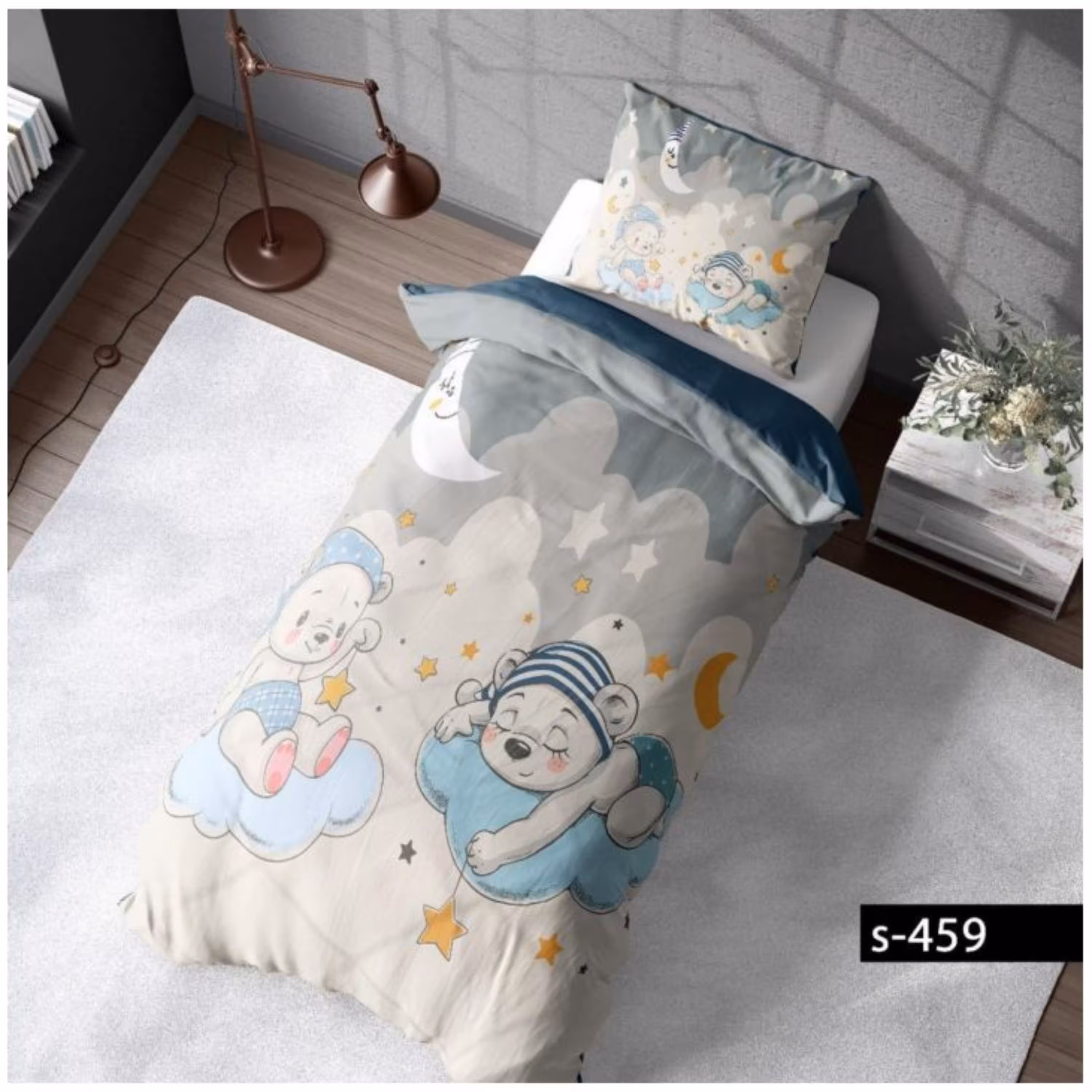 روتختی یک نفره سه بعدی کودکان و نوجوانان میکروتترون مدل خرس خواب