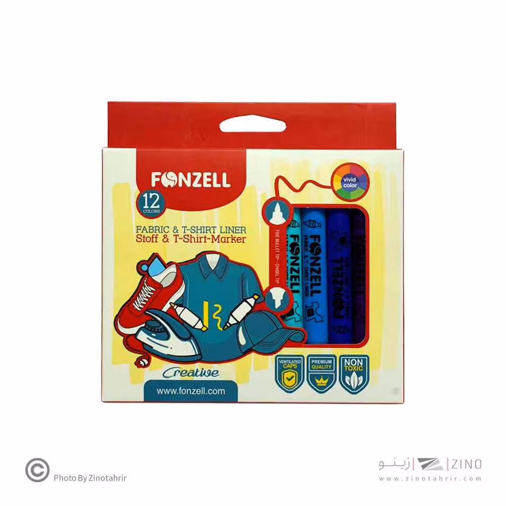 ماژیک تیشرت12رنگ دوسر فونزل کد463003یاکد685003