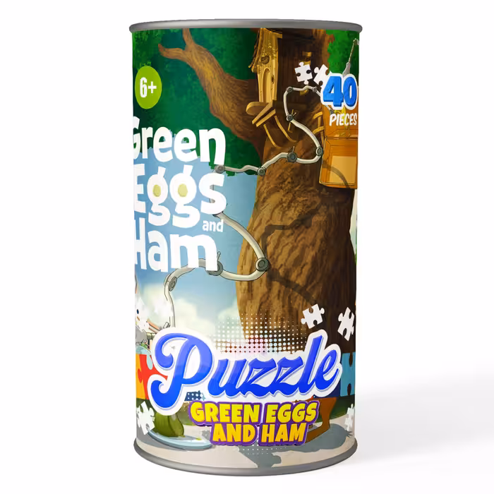پازل 40 تکه کارتون تخم مرغ های سبز و ژامبون