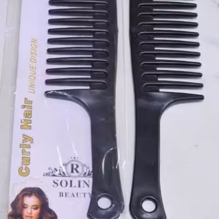 شانه فر مشکی بزرگ تک سلفون