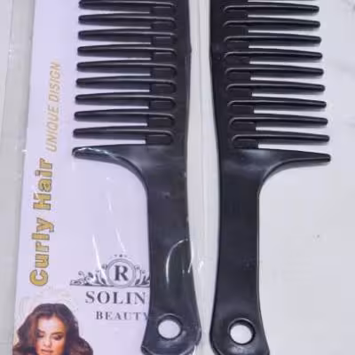 شانه فر مشکی بزرگ تک سلفون