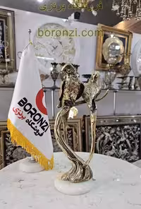 مجسمه برنزي طوطي دوتايي