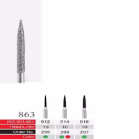 فرز الماسی دسته نقره ای BTM مدل Flame 863 (red) - فروشگاه تخصصی دندانپزشکی سپیرا