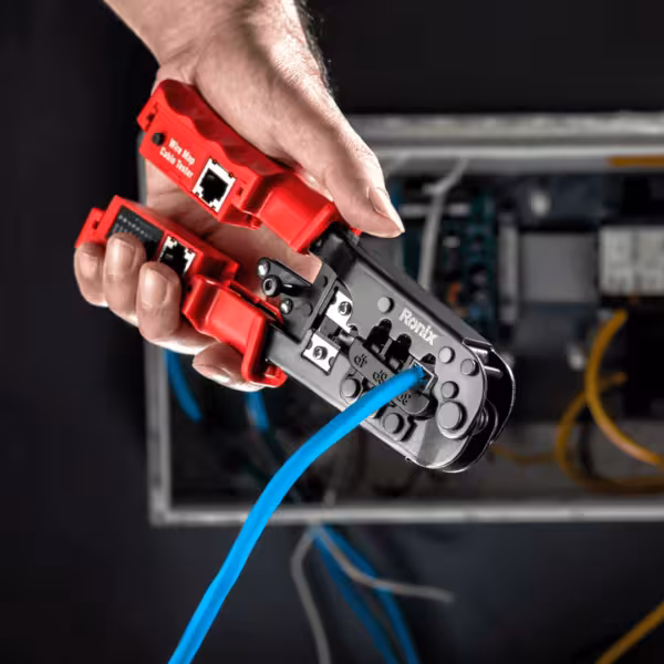 انبر سوکت زن تلفن و شبکه به همراه تستر شبکه