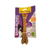 اسباب بازی دندانی Bam bones طعم مرغ برند Gim dog جیم داگ 18 سانتی