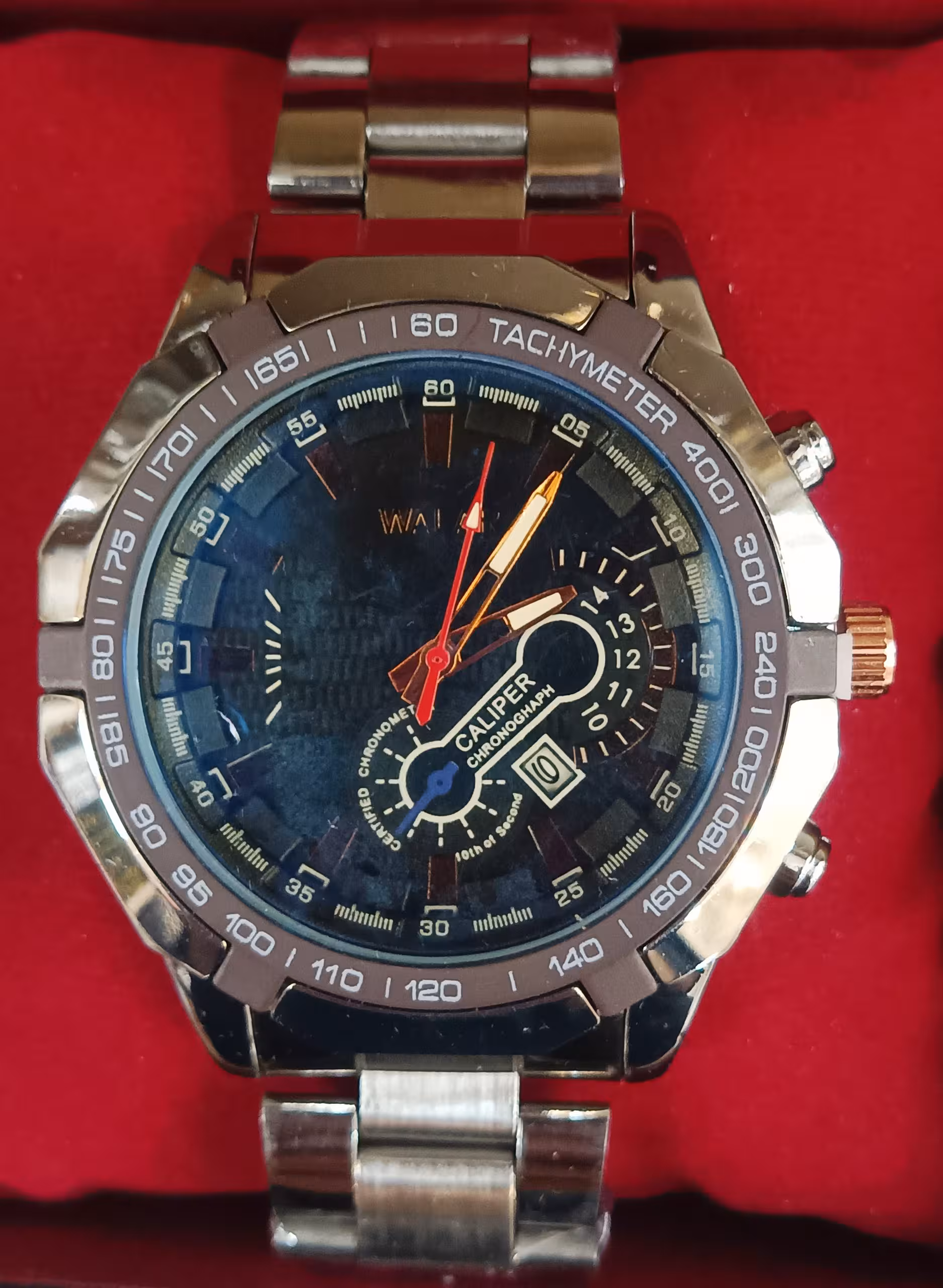 ساعت مچی مردانه والار بند استیل تاریخ دار