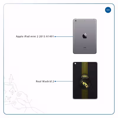 برچسب پوششی ماهوت مدل Real-Madrid-2 مناسب برای تبلت اپل iPad mini 2 2013 A1491