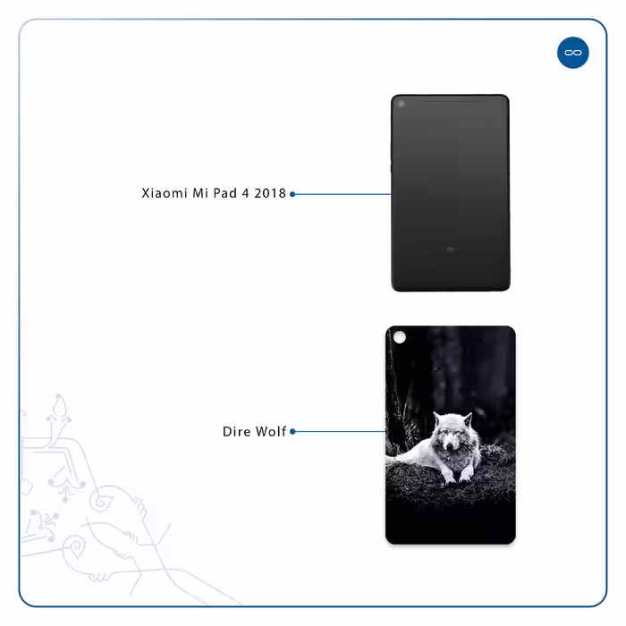 برچسب پوششی ماهوت مدل Dire Wolf مناسب برای تبلت شیائومی Mi Pad 4 2018