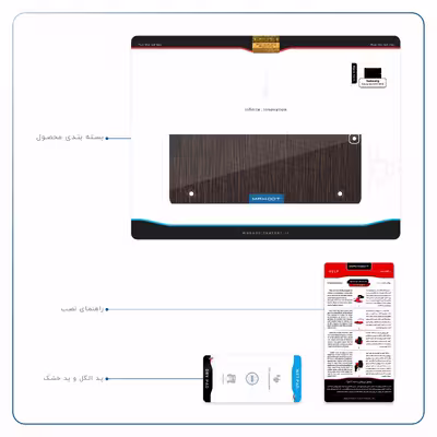 برچسب پوششی ماهوت مدل Dark-Gold-Stripes-Wood مناسب برای تبلت سامسونگ Galaxy Tab S2 9.7 2016 T819N