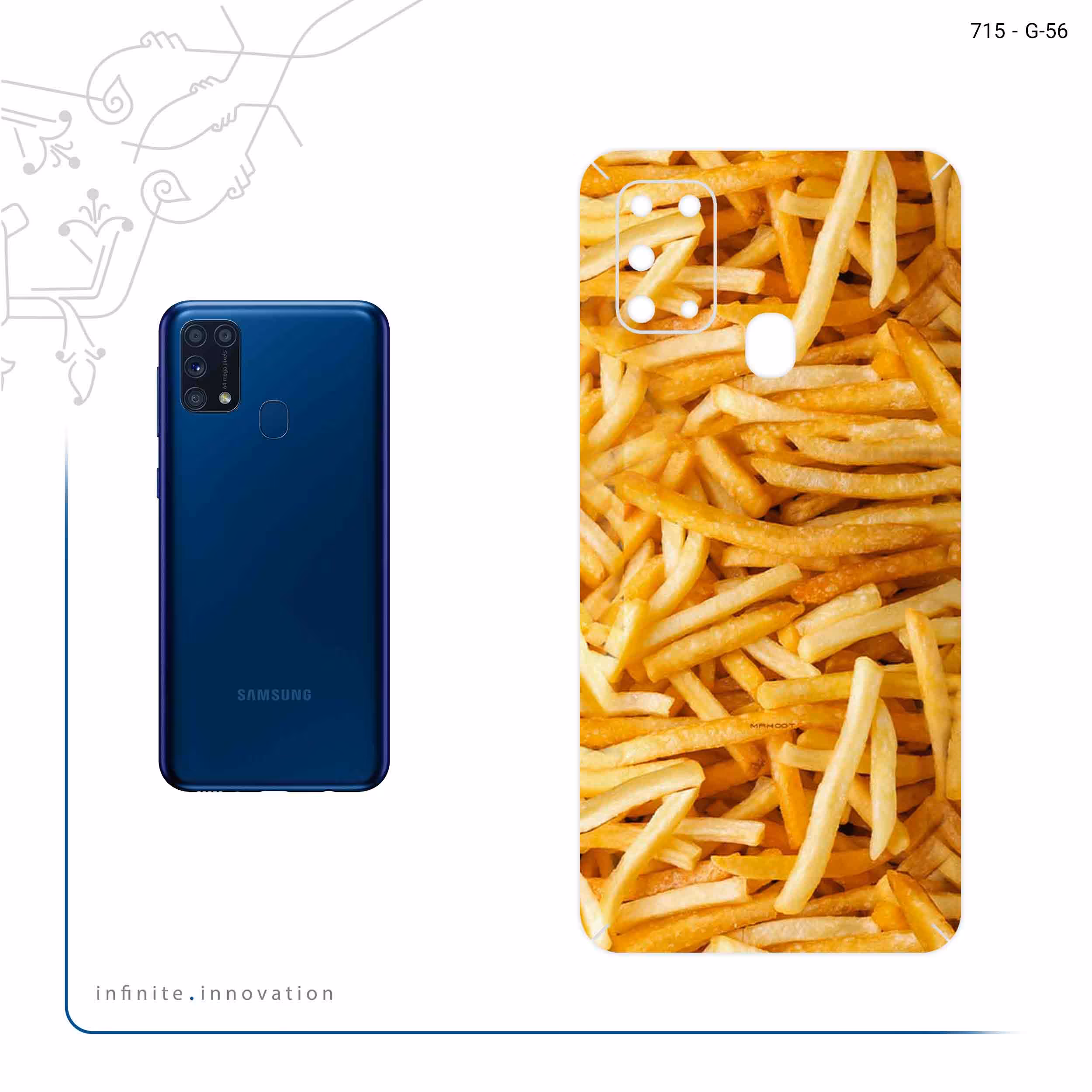 برچسب پوششی ماهوت مدل French fries مناسب برای گوشی موبایل سامسونگ Galaxy M31