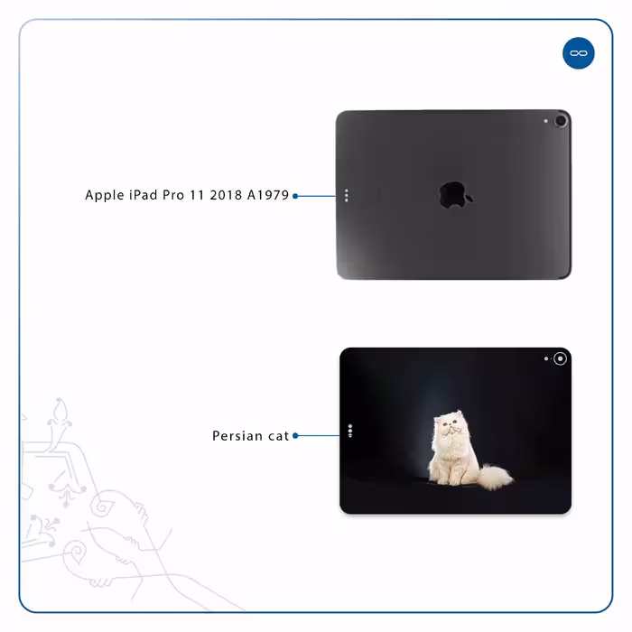 برچسب پوششی ماهوت مدل Persian cat مناسب برای تبلت اپل iPad Pro 11 2018 A1979
