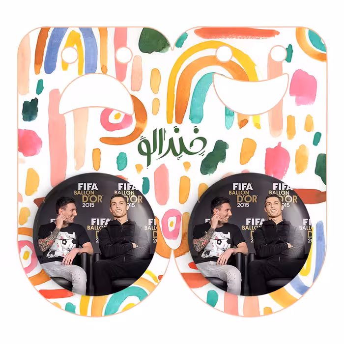 پیکسل خندالو مدل کریستیانو رونالدو و لیونل مسی کد 14005 به همراه مگنت