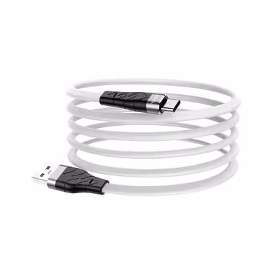 کابل تبدیل USB به USB-C هوکو مدل X53 Silicon طول 1 متر