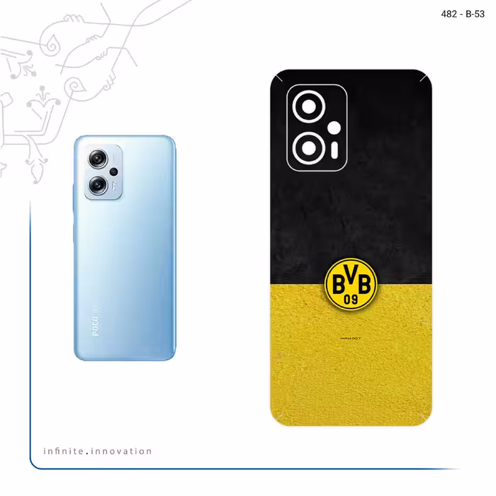 برچسب پوششی ماهوت مدل Borussia Dortmund FC مناسب برای گوشی موبایل شیائومی Poco X4 GT