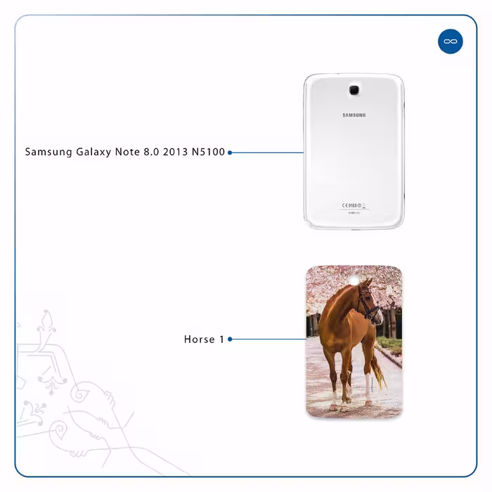 برچسب پوششی ماهوت مدل Horse-1 مناسب برای تبلت سامسونگ Galaxy Note 8.0 2013 N5100