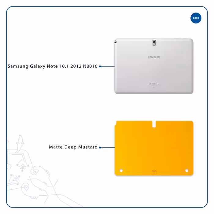 برچسب پوششی ماهوت مدل Matte-Deep-Mustard مناسب برای تبلت سامسونگ Galaxy Note 10.1 2012 N8010