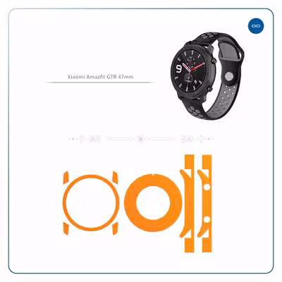 برچسب ماهوت طرح Matte Orange مناسب برای ساعت هوشمند شیایومی Amazfit GTR 47mm