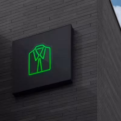 چراغ دیواری نئون دیزاین طرح Men-Clothes_GR