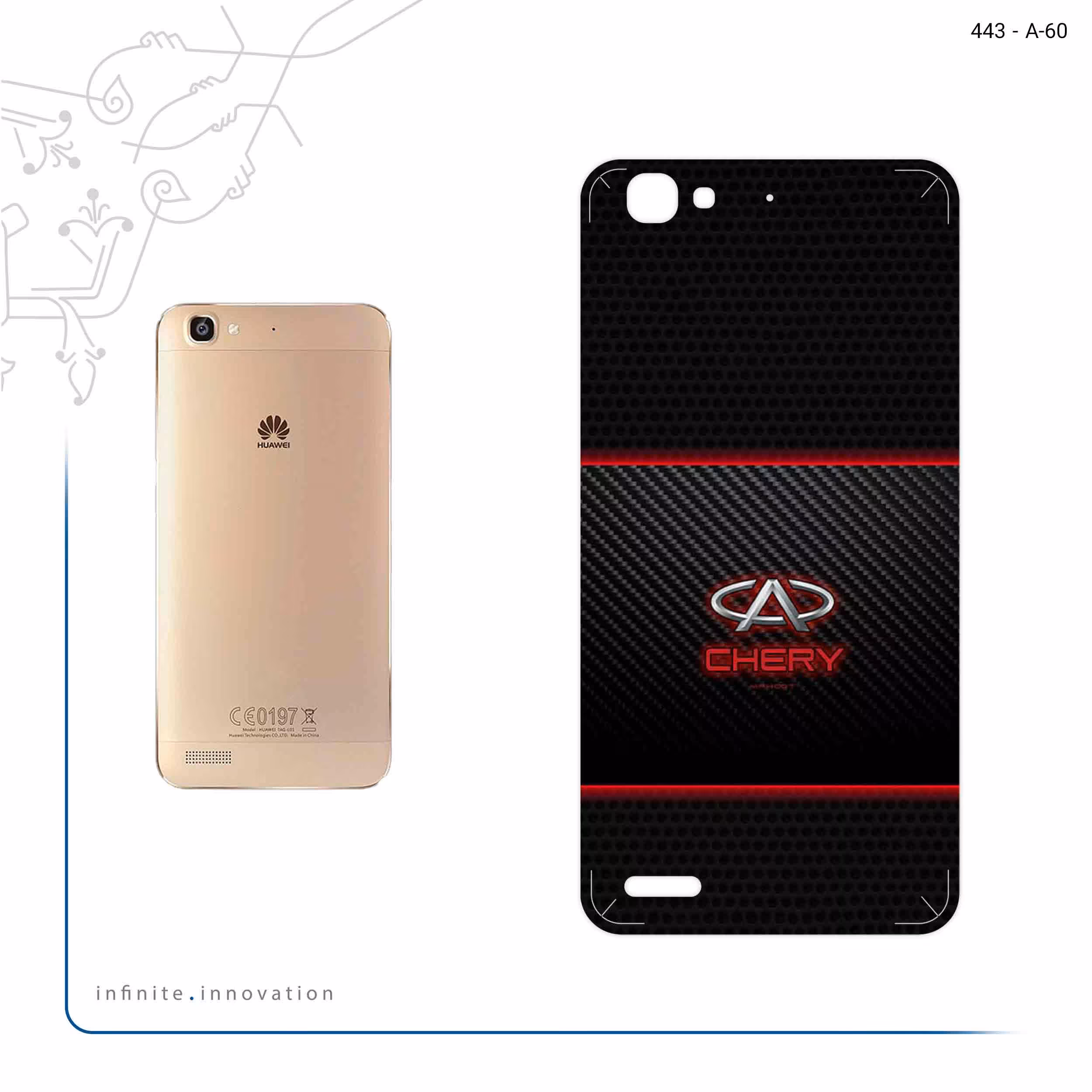 برچسب پوششی ماهوت مدل CHERY مناسب برای گوشی موبایل هوآوی GR3