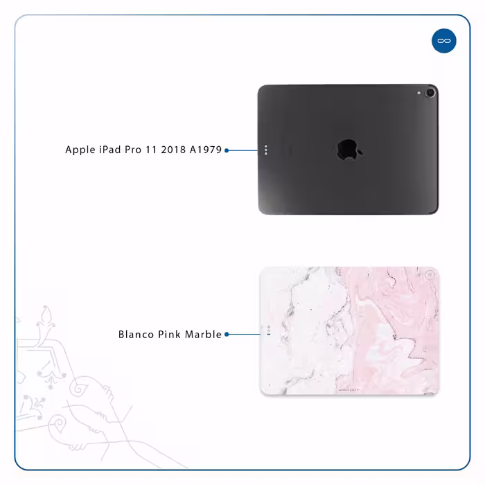 برچسب پوششی ماهوت مدل Blanco-Pink-Marble مناسب برای تبلت اپل iPad Pro 11 2018 A1979